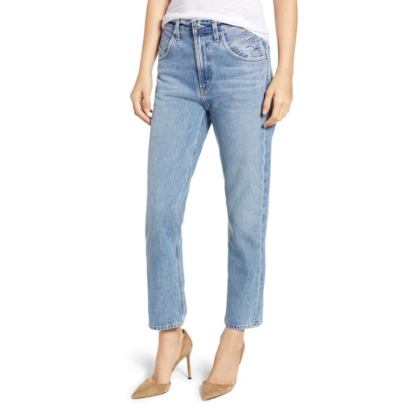 Agolde Denim - AGOLDE Palmer High Waist Crop Straight Leg Jean